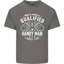 A Qualified Handy Man Looks Like Mens Cotton T-Shirt Tee Top Charcoal