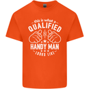 A Qualified Handy Man Looks Like Mens Cotton T-Shirt Tee Top Orange