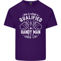 A Qualified Handy Man Looks Like Mens Cotton T-Shirt Tee Top Purple
