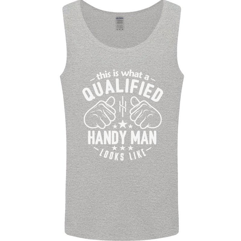 A Qualified Handy Man Looks Like Mens Vest Tank Top Sports Grey