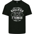 A Qualified IT Technician Looks Like Mens Cotton T-Shirt Tee Top Black
