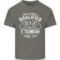 A Qualified IT Technician Looks Like Mens Cotton T-Shirt Tee Top Charcoal