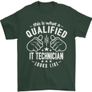 A Qualified IT Technician Looks Like Mens T-Shirt Cotton Gildan Forest Green