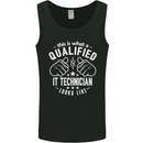 A Qualified IT Technician Looks Like Mens Vest Tank Top Black