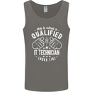 A Qualified IT Technician Looks Like Mens Vest Tank Top Charcoal