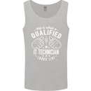 A Qualified IT Technician Looks Like Mens Vest Tank Top Sports Grey