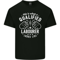 A Qualified Labourer Looks Like Mens Cotton T-Shirt Tee Top Black