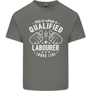 A Qualified Labourer Looks Like Mens Cotton T-Shirt Tee Top Charcoal