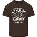 A Qualified Labourer Looks Like Mens Cotton T-Shirt Tee Top Dark Chocolate