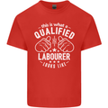 A Qualified Labourer Looks Like Mens Cotton T-Shirt Tee Top Red
