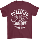 A Qualified Labourer Looks Like Mens T-Shirt Cotton Gildan Maroon