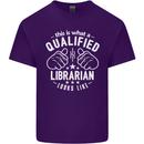 A Qualified Librarian Looks Like Mens Cotton T-Shirt Tee Top Purple