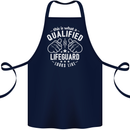 A Qualified Lifeguard Looks Like Cotton Apron 100% Organic Navy Blue