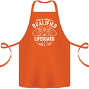 A Qualified Lifeguard Looks Like Cotton Apron 100% Organic Orange