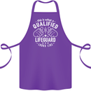 A Qualified Lifeguard Looks Like Cotton Apron 100% Organic Purple