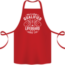 A Qualified Lifeguard Looks Like Cotton Apron 100% Organic Red