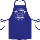 A Qualified Lifeguard Looks Like Cotton Apron 100% Organic Royal Blue
