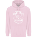 A Qualified Lifeguard Looks Like Mens 80% Cotton Hoodie Light Pink