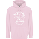A Qualified Lifeguard Looks Like Mens 80% Cotton Hoodie Light Pink