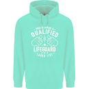 A Qualified Lifeguard Looks Like Mens 80% Cotton Hoodie Peppermint