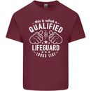 A Qualified Lifeguard Looks Like Mens Cotton T-Shirt Tee Top Maroon