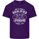A Qualified Lifeguard Looks Like Mens Cotton T-Shirt Tee Top Purple