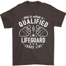 A Qualified Lifeguard Looks Like Mens T-Shirt Cotton Gildan Dark Chocolate