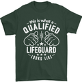 A Qualified Lifeguard Looks Like Mens T-Shirt Cotton Gildan Forest Green