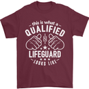 A Qualified Lifeguard Looks Like Mens T-Shirt Cotton Gildan Maroon