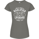 A Qualified Lifeguard Looks Like Womens Petite Cut T-Shirt Charcoal