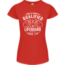 A Qualified Lifeguard Looks Like Womens Petite Cut T-Shirt Red