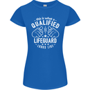 A Qualified Lifeguard Looks Like Womens Petite Cut T-Shirt Royal Blue