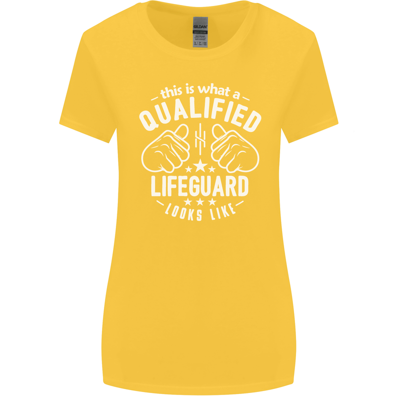 A Qualified Lifeguard Looks Like Womens Wider Cut T-Shirt Yellow