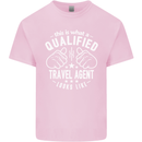 A Qualified Looks Travel Agent Like Mens Cotton T-Shirt Tee Top Light Pink