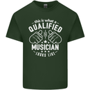 A Qualified Musician Looks Like Mens Cotton T-Shirt Tee Top Forest Green