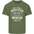 A Qualified Musician Looks Like Mens Cotton T-Shirt Tee Top Military Green