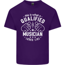 A Qualified Musician Looks Like Mens Cotton T-Shirt Tee Top Purple