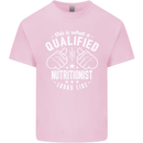 A Qualified Nutritionist Looks Like Mens Cotton T-Shirt Tee Top Light Pink