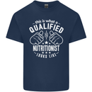 A Qualified Nutritionist Looks Like Mens Cotton T-Shirt Tee Top Navy Blue