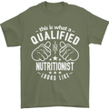A Qualified Nutritionist Looks Like Mens T-Shirt Cotton Gildan Military Green