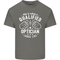 A Qualified Optician Looks Like Mens Cotton T-Shirt Tee Top Charcoal