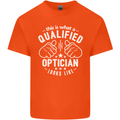 A Qualified Optician Looks Like Mens Cotton T-Shirt Tee Top Orange