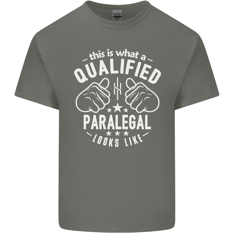 A Qualified Paralegal Looks Like Mens Cotton T-Shirt Tee Top Charcoal