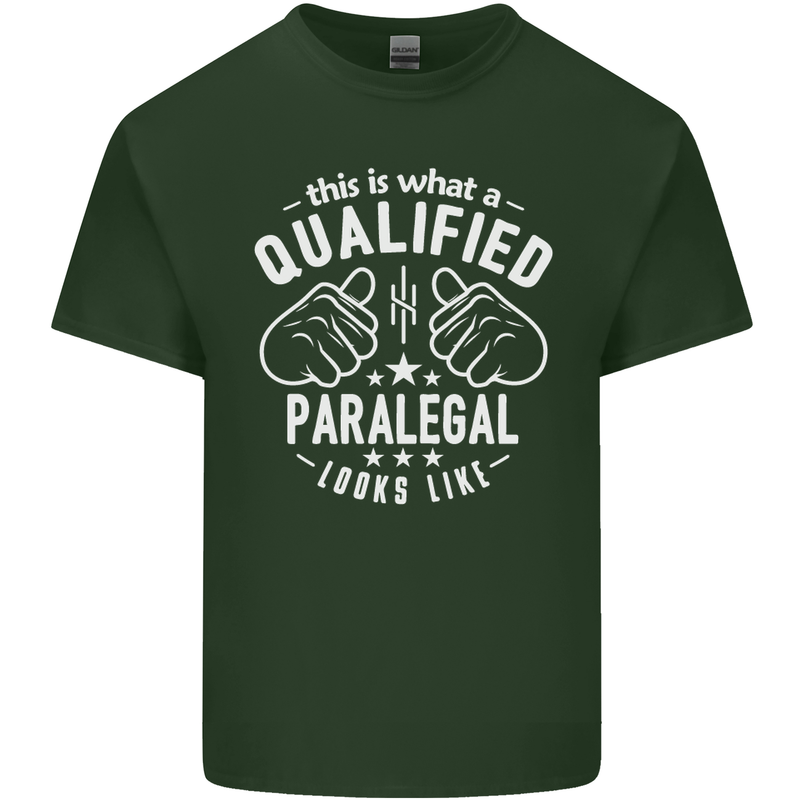 A Qualified Paralegal Looks Like Mens Cotton T-Shirt Tee Top Forest Green