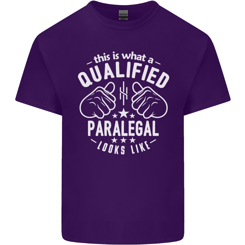 A Qualified Paralegal Looks Like Mens Cotton T-Shirt Tee Top Purple