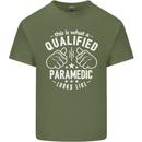 A Qualified Paramedic Looks Like Mens Cotton T-Shirt Tee Top Military Green