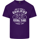 A Qualified Personal Trainer Looks Like Mens Cotton T-Shirt Tee Top Purple