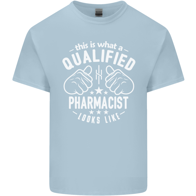 A Qualified Pharmacist Looks Like Mens Cotton T-Shirt Tee Top Light Blue