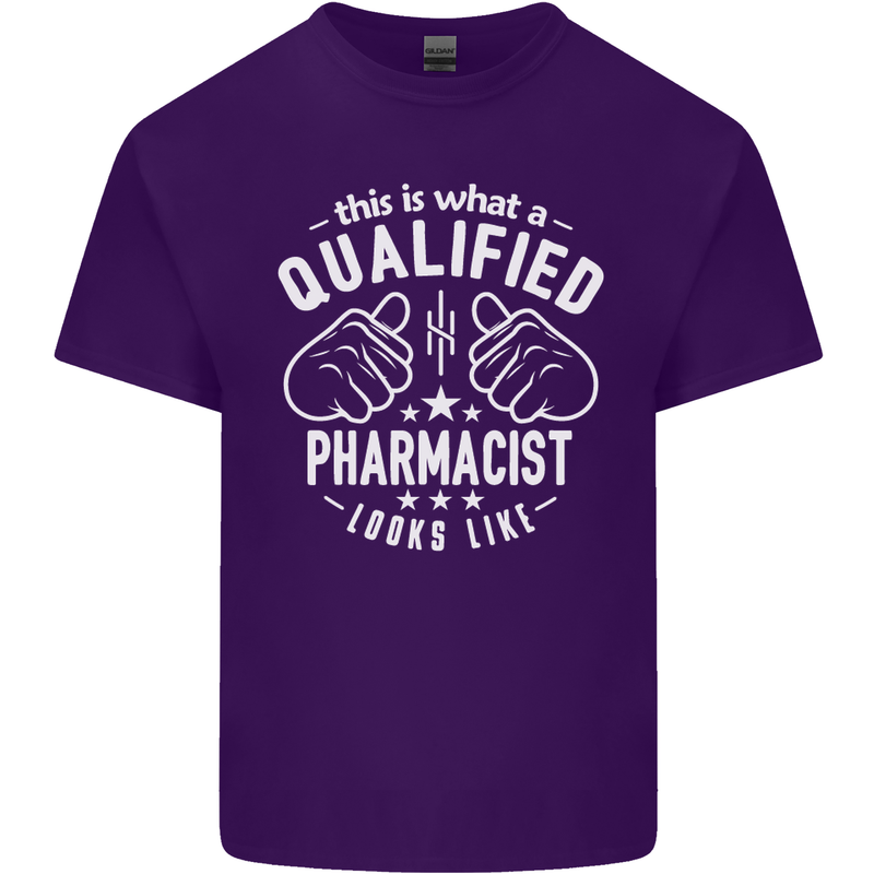 A Qualified Pharmacist Looks Like Mens Cotton T-Shirt Tee Top Purple