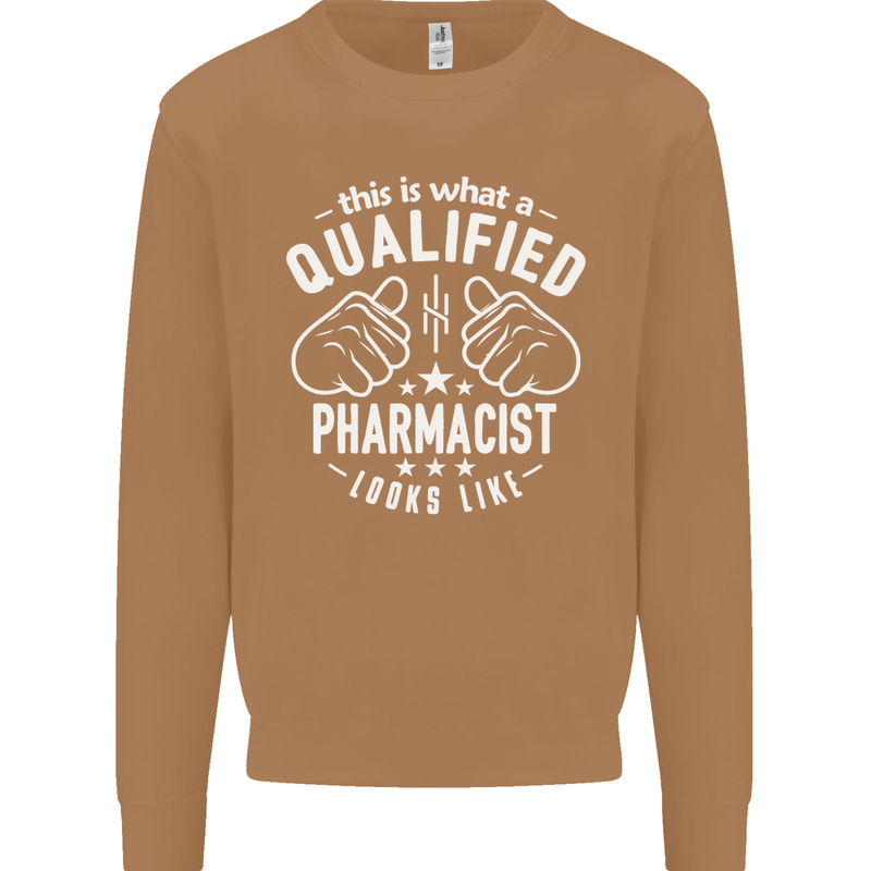 A Qualified Pharmacist Looks Like Mens Sweatshirt Jumper Caramel Latte